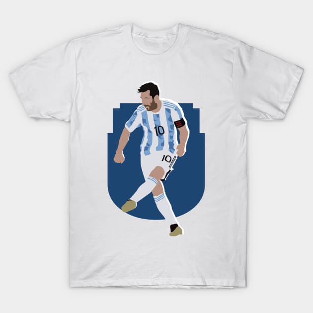Lionel Messi Argentina Captain Copa America T-Shirt by Jackshun